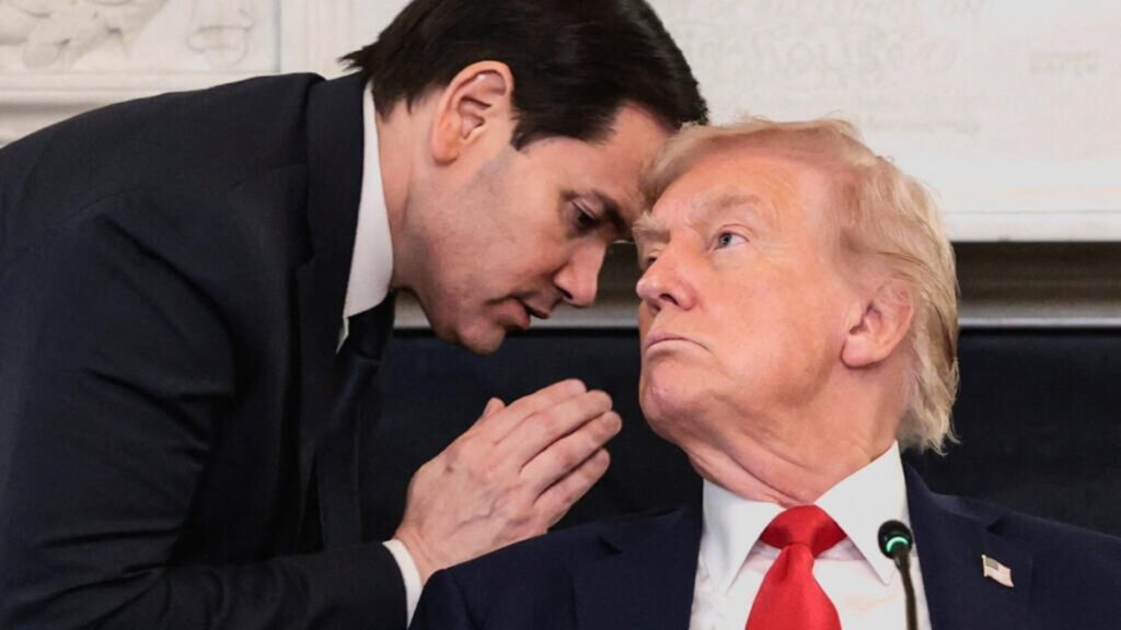 En la foto, Donald Trump y Marco Rubio