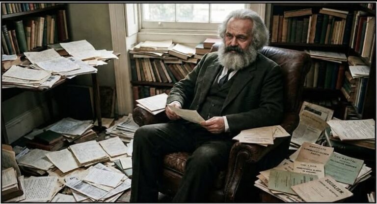En la foto, Karl Marx