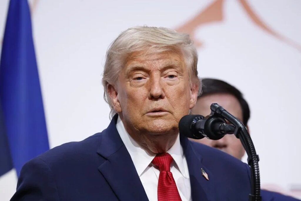 En la foto, el presidente Trump