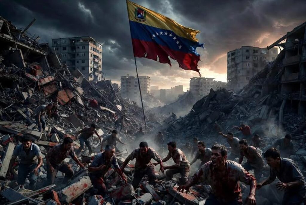 En la foto, la catástrofe de Venezuela vista por una IA