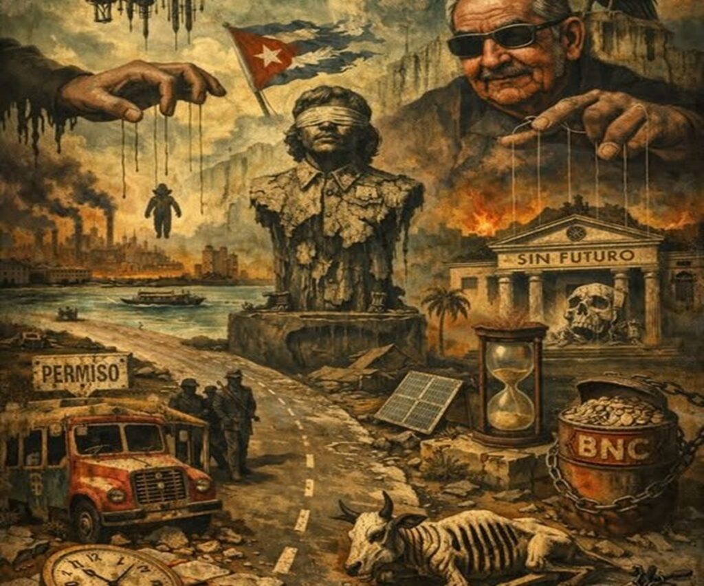 En la foto, una imagen de IA sobre la realidad cubana