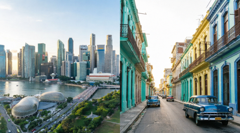 ¿Singapur o Singacuba? 1 En la foto, Singapur y La Habana, remozada