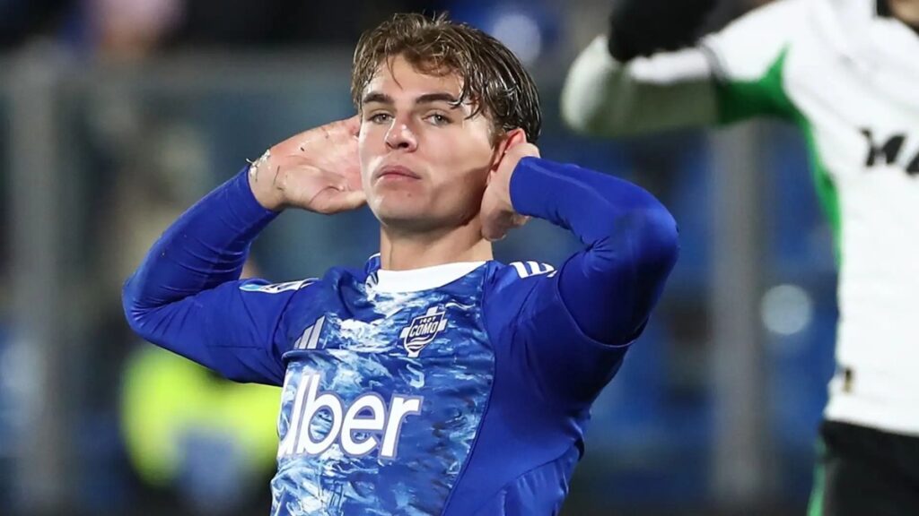En la foto, Nico Paz