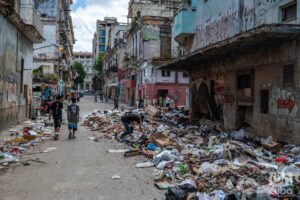 En la foto, una imagen habitual en La Habana