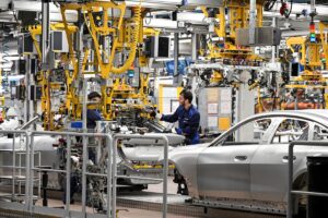 En la foto, la industria automotriz catapuntó a la economía alemana
