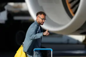 En la foto, Neymar