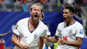 En la foto, Harry Kane y Jude Bellingham