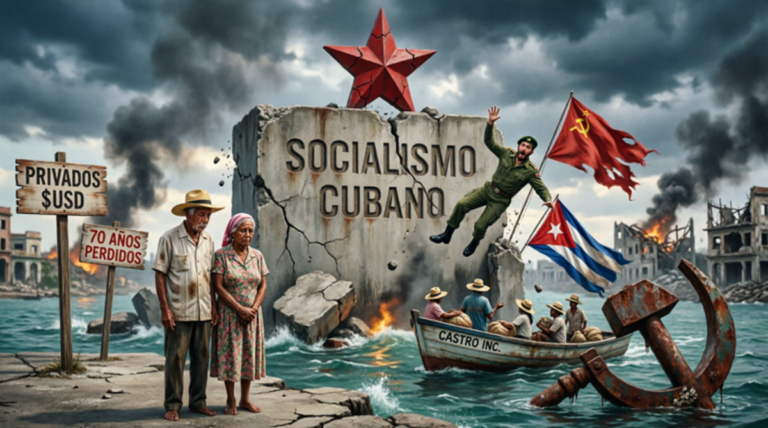 En la foto, una imagen de IA sobre el legado del socialismo