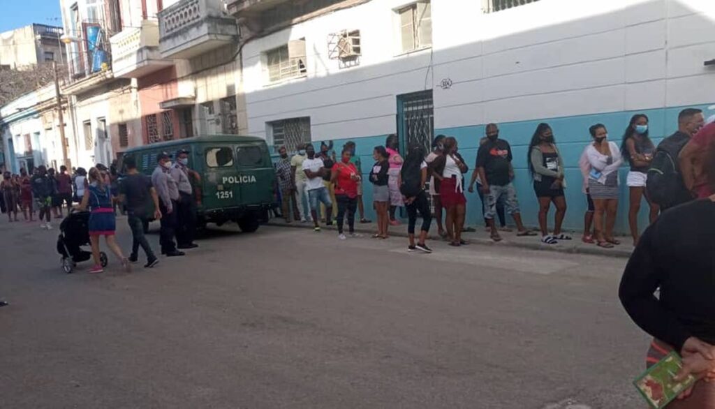 El pollo y la oscuridad: crónica de una libra en Cuba 2 En la foto, una cola para pollo en Cuba