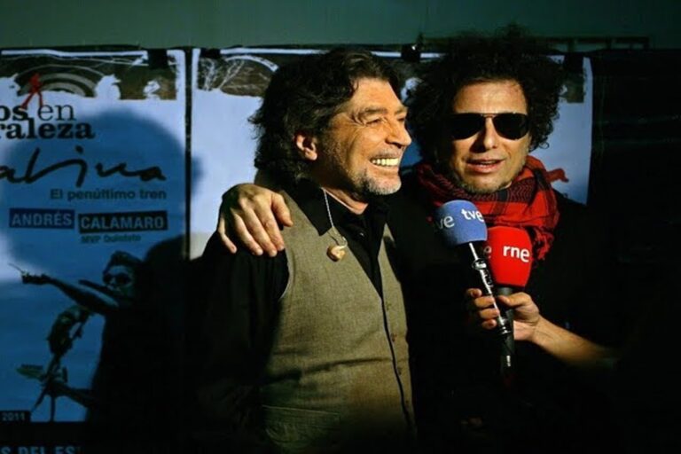 En la foto, Joaquín Sabina y Andrés Calamaro