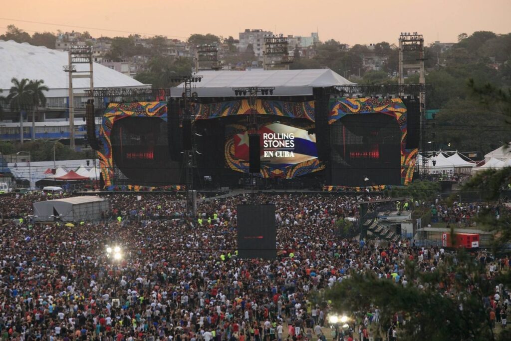 En la foto, Los Rollings Stones en La Habana