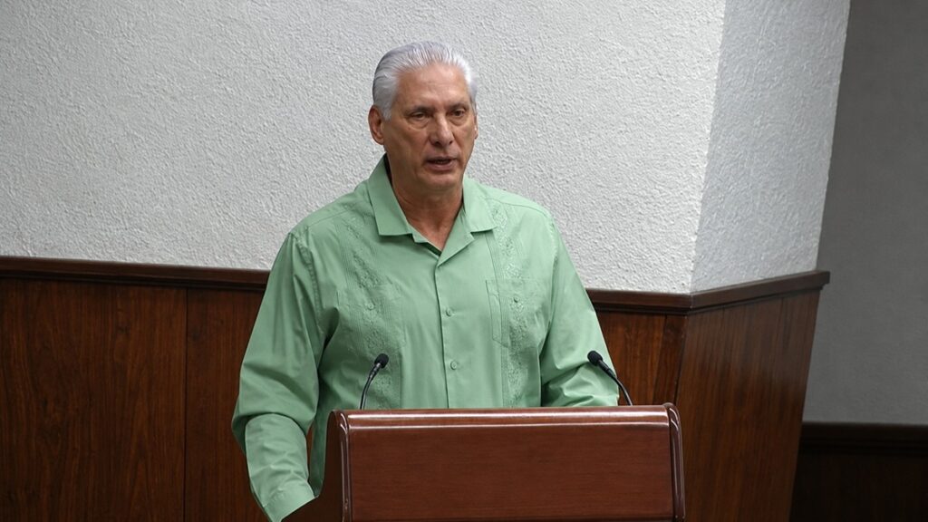 En la foto, Díaz-Canel el día que anunció el paquete de 176 medidas neoliberales