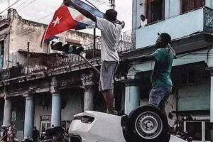 En la foto, una protesta el 11 de julio de 2021