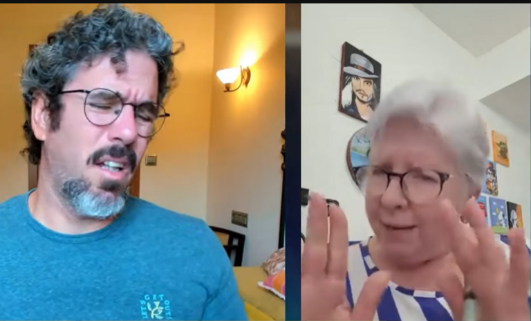 El boleto de ida: que vengan a disfrutar lo que defienden 3 En la foto, Luis Dener y la señora del vídeo que defiende al castrismo desde EEUU