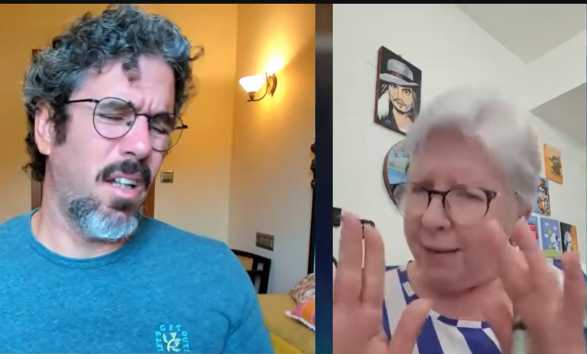 El boleto de ida: que vengan a disfrutar lo que defienden 1 En la foto, Luis Dener y la señora del vídeo que defiende al castrismo desde EEUU