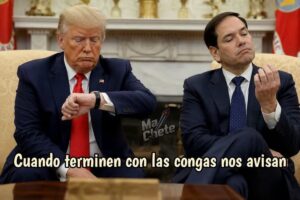 En la foto, Trump y Marco Rubio