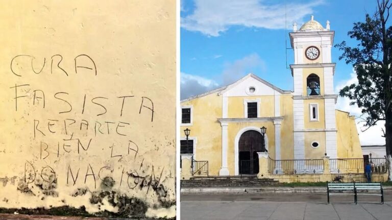 El coraje sumiso de los que se esconden 2 En la foto, Letrro en una pared de la iglesia de Bejucal