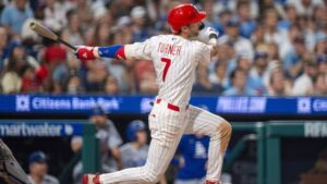 En la foto, Trea Turner