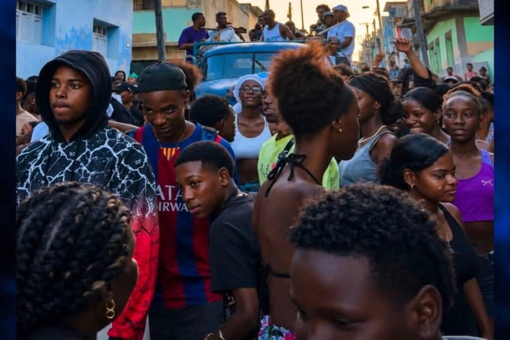 En la foto, participantes en una conga en Cuba
