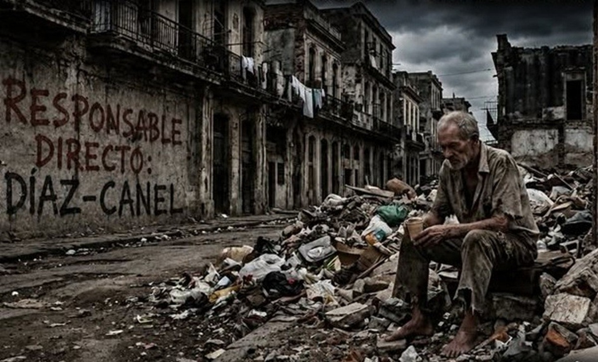 ¿Salvar cuáles conquistas? 1 En la foto, una imagen de IA sobre la pobreza en Cuba