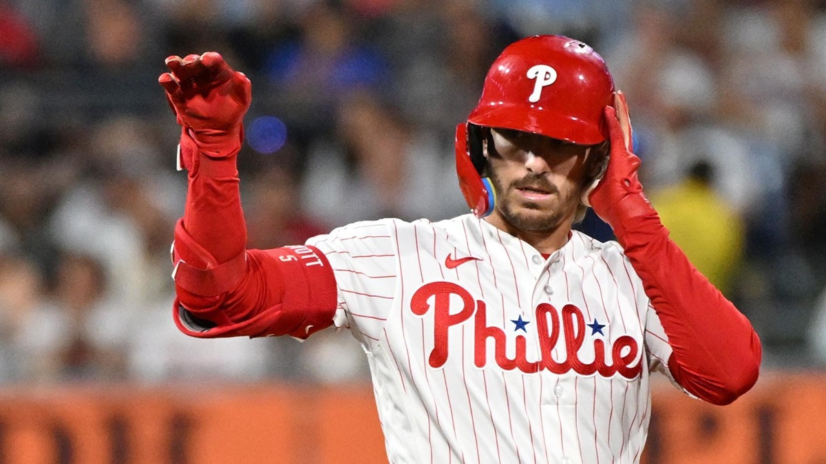 Stott pega jonrón e impulsa 5 carreras para que Phillies aplastaran a Yankees 1 En la foto, Bryson Stott