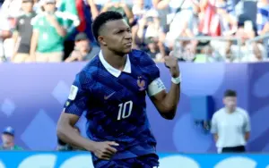 En la foto, Kylian Mbappé durante el encuentro disputado entre Francia y Paraguay de la Copa del Mundo, en Filadelfia (Estados Unidos)