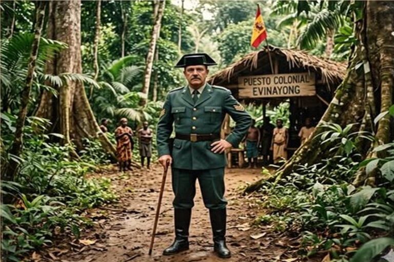 En la foto, una imagen de Julián Ayala en Evinayong
