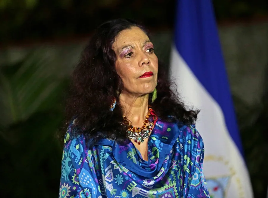 En la foto, la copresidenta de Niucaragua, Rosario Murillo durante un acto en Managua