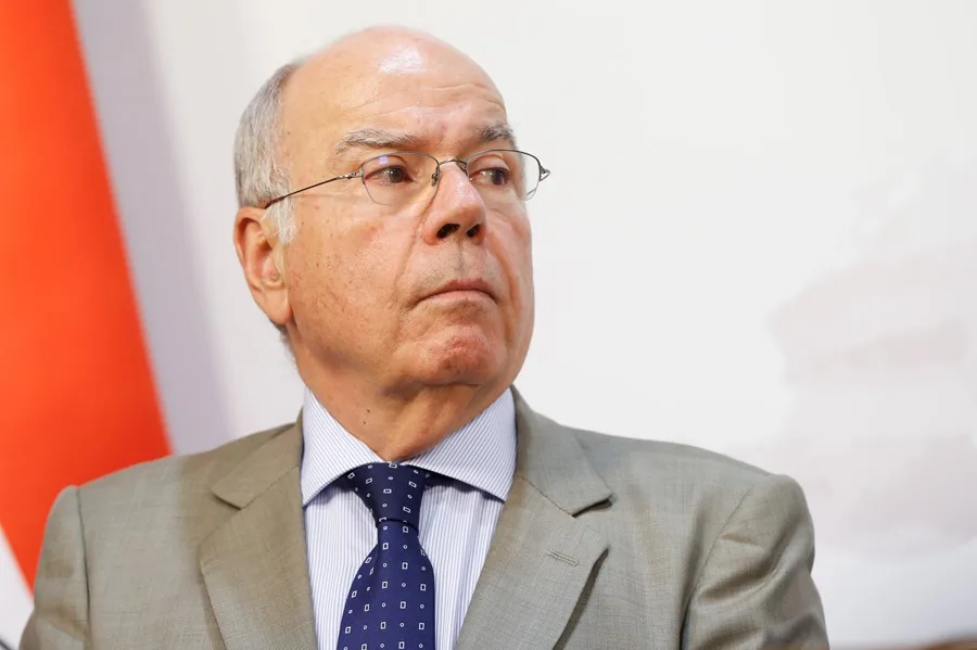 En la foto, el ministro de Relaciones Exteriores de Brasil, Mauro Vieira, en una rueda de prensa