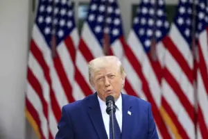 En la foto, El presidente de Estados Unidos, Donald Trump, este 9 de julio de 2026