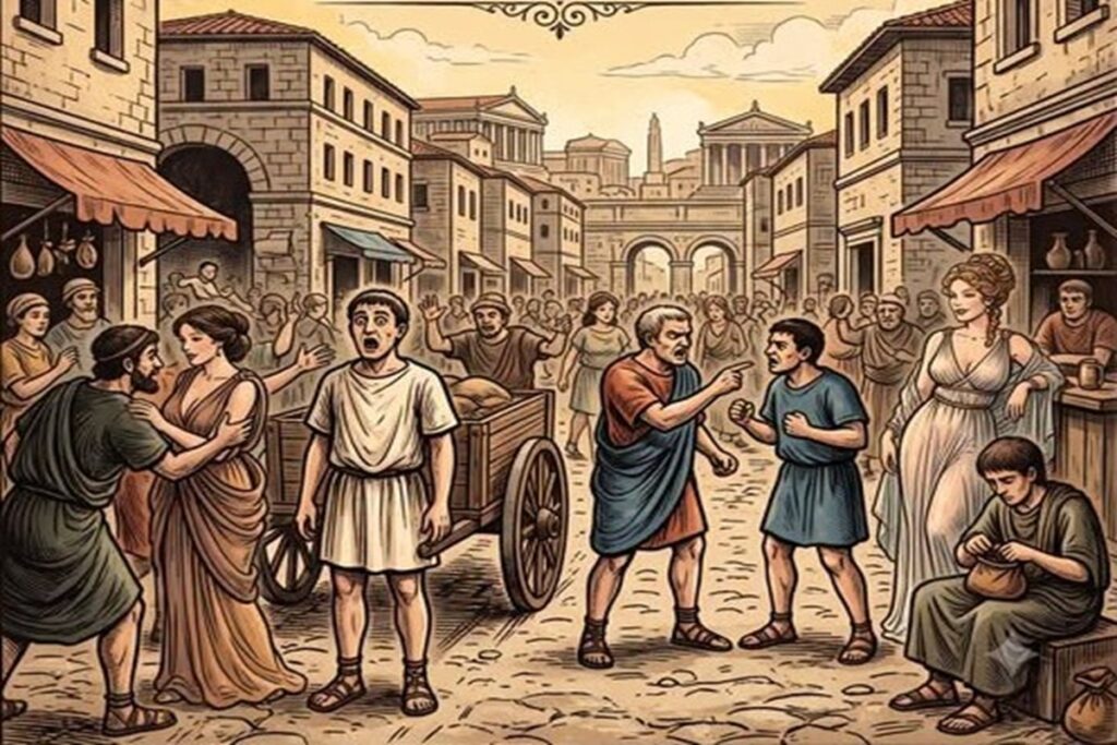 Clásicos del desprecio 6 En la foto, una imagen de IA de la Roma Antigua
