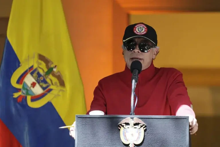 En la foto, El presidente saliente de Colombia, Gustavo Petro, durante un evento el 24 de julio de 2026, en Bogotá