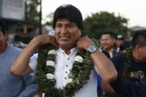 En la foto, Fotografía de archivo del expresidente de Bolivia Evo Morales, en Villa Tunari (Bolivia)