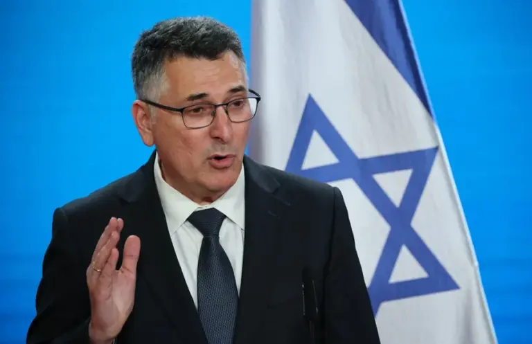 En la foto, el ministro de Exteriores de Israel, Gideon Sa'ar