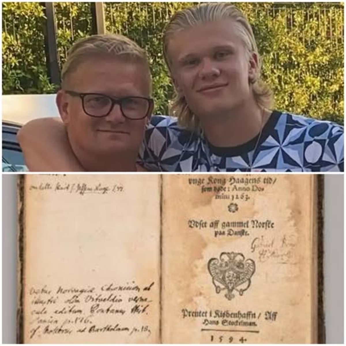 El gol que no se vio 1 En la foto, los Haaland y el libro de marras