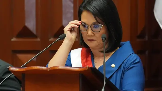 En la foto, la presidenta de Perú, Keiko Fujimori