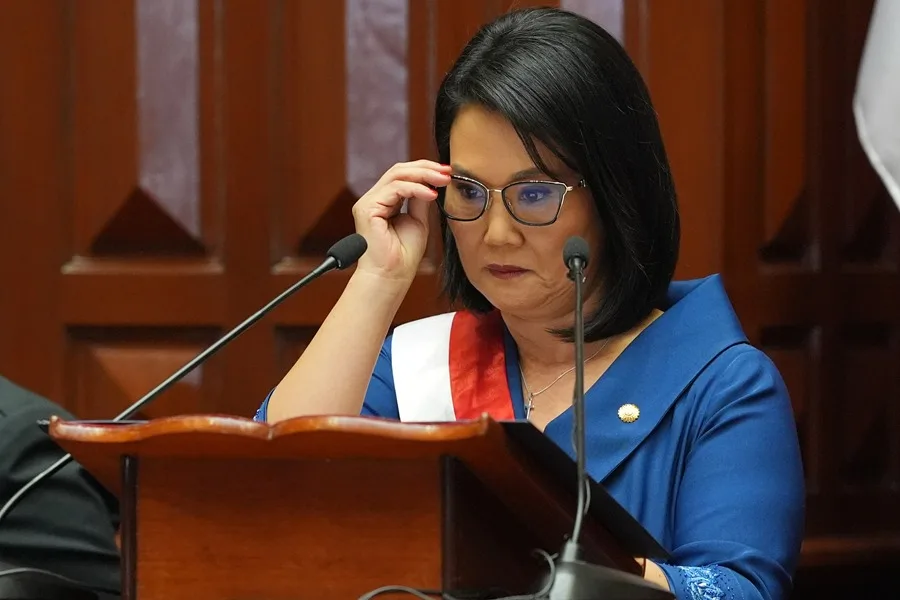 En la foto, la presidenta de Perú, Keiko Fujimori