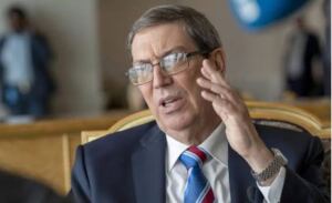 En la foto, el canciller Bruno Rodríguez