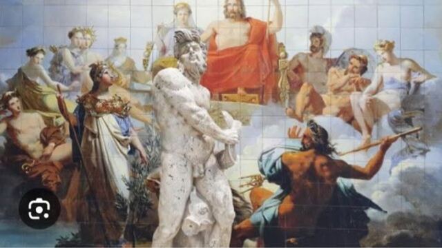 En la foto, dioses de la mitología griega