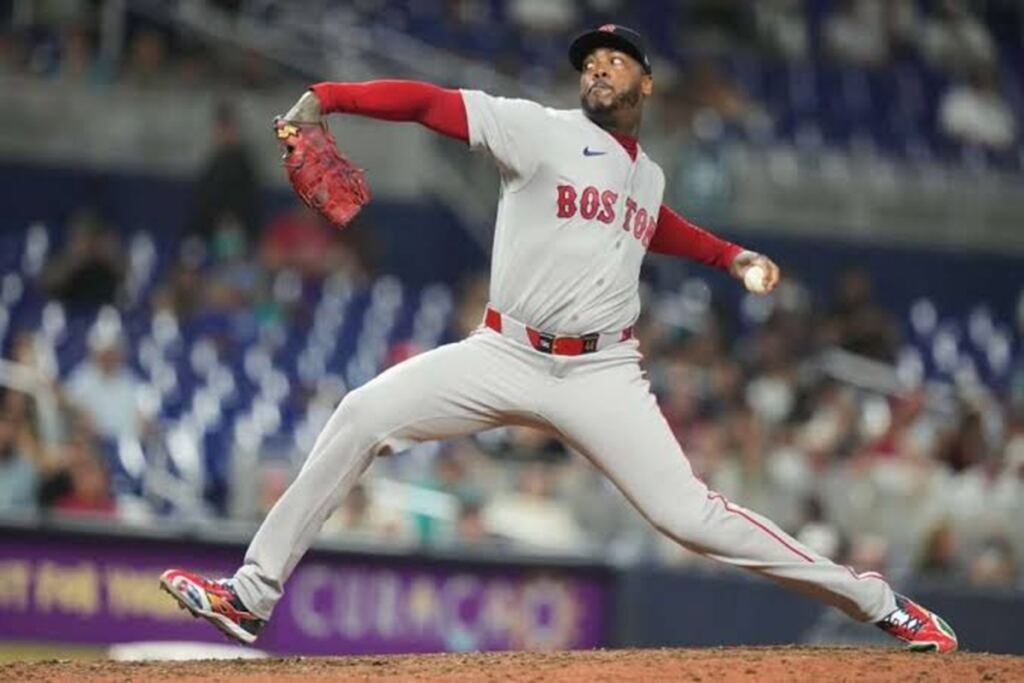 En la foto, Aroldis Chapman