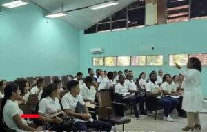 En la foto, un aula en Cuba