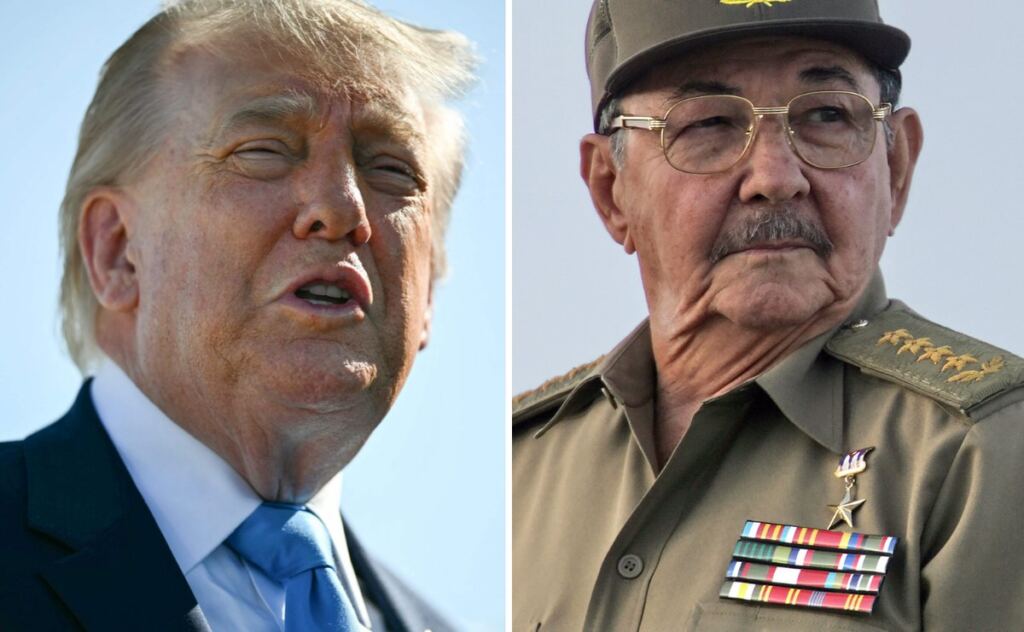 El New York Times vuelve sobre el tema Cuba 3 En la foto, Trump y Raúl Castro