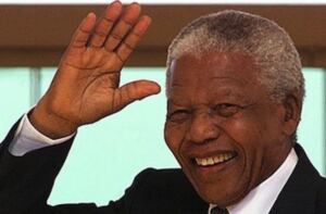En la foto, Nelson Mandela