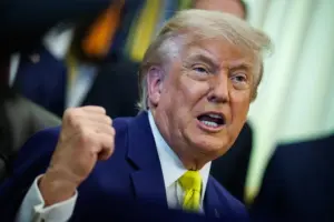 En la foto, el presidente de Estados Unidos, Donald Trump