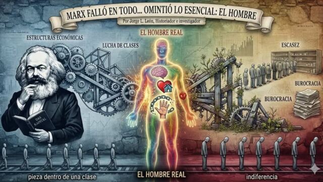 Marx falló en todo... creyó descubrir las leyes del desarrollo y omitió lo esencial: El hombre