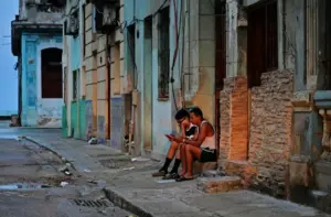 En la foto, una imagen de la Cuba actual