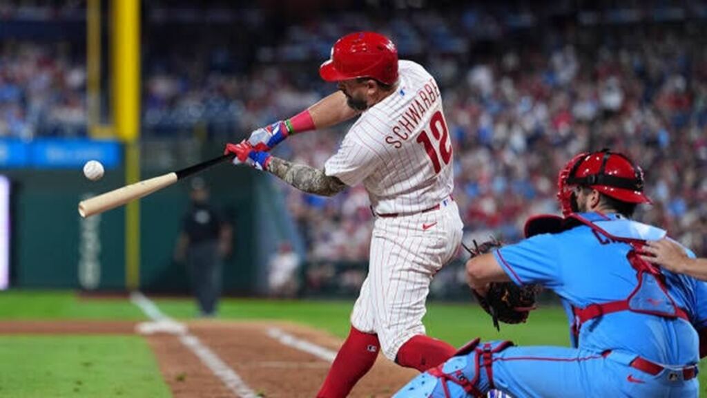 En la foto, Kyle Schwarber