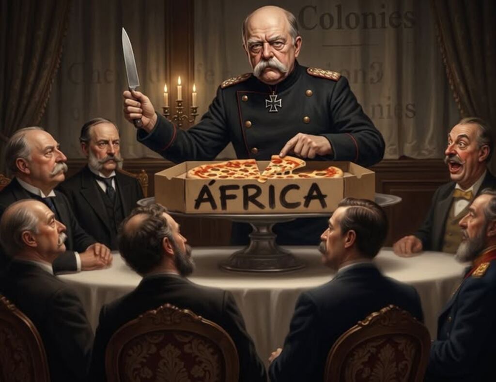 En la foto, una imagen de IA de la Conferencia de Berlín