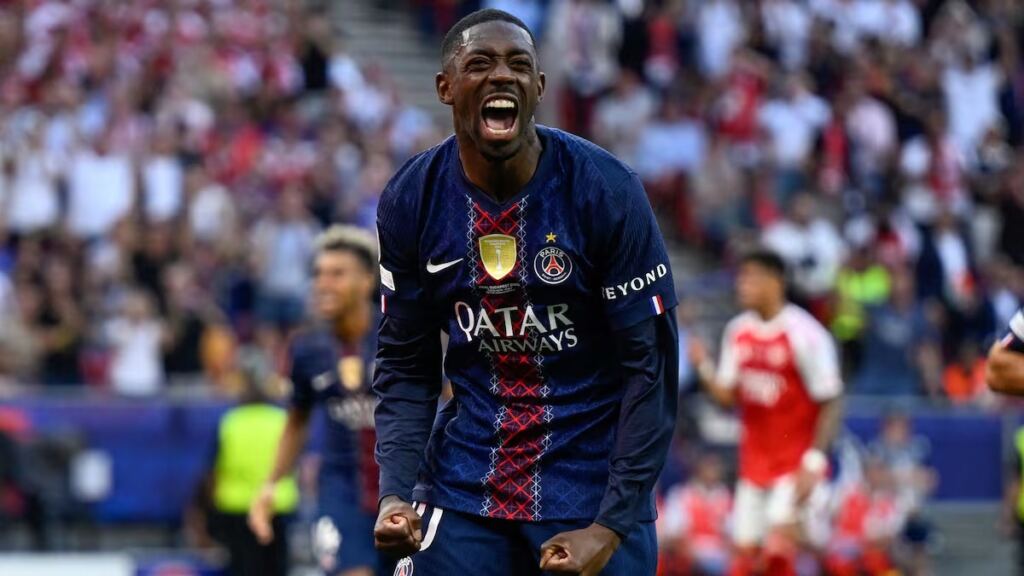 En la foto, Ousmane Dembélé