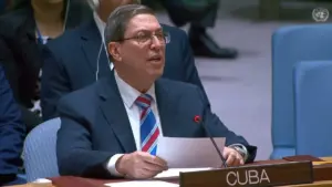 En la foto, el canciller cubano Bruno Rodríguez